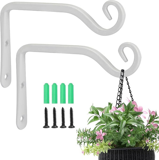 Jardim 2 Pack 6 Inch Premium Decorative Metal Iron Wall Hook, Indoor Outdoor