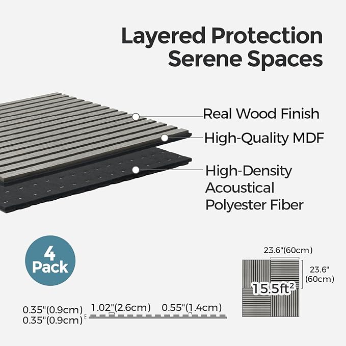 AKUMAX Acoustic Wood Slat Wall Panels-3D Slat Wall Panelling