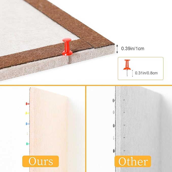 Felt Bulletin Board, 15.7''X 11.8'' corkboard Pin Board