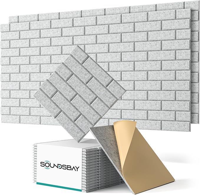 Soundproof Wall Panels Self-adhesive, 18 Pack Acoustic Panels Sound Absorbing
