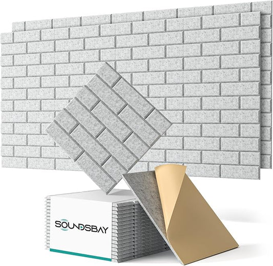 Soundproof Wall Panels Self-adhesive, 18 Pack Acoustic Panels Sound Absorbing