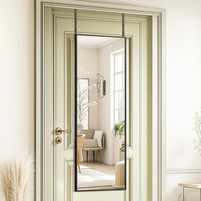 Kosmonia 48x14 Inch Full Length Tempered Glass Door Mirror