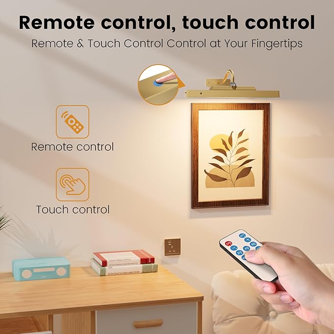 4 Pack Art Light Set, Remote Control Timer 3 Color Temps