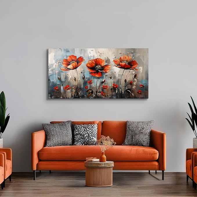 SERIMINO Large Wall Art for Living Room, Nature Floral Botanical Wall Decor