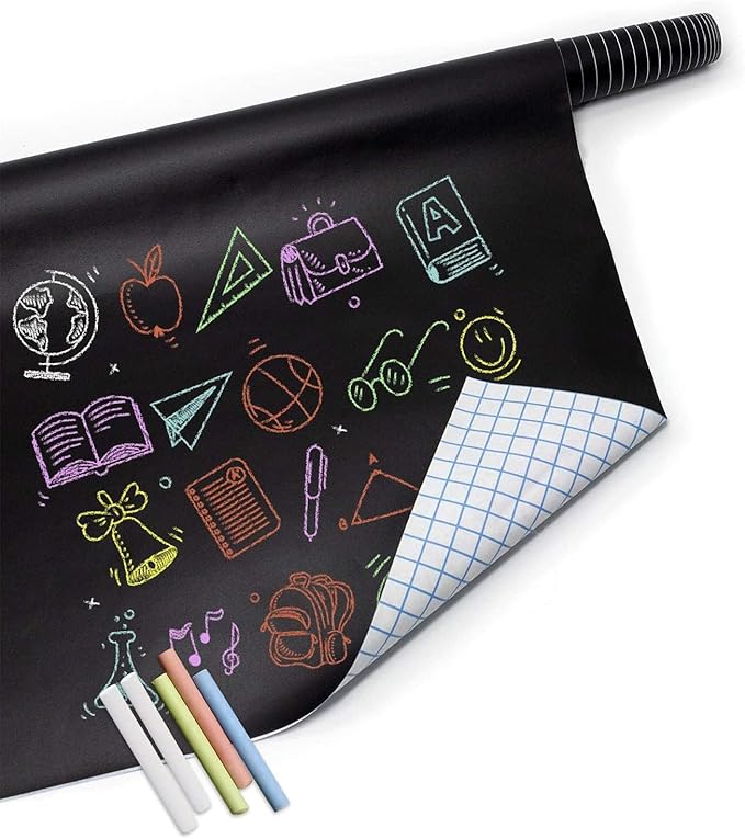 Chalkboard Wallpaper Peel and Stick, Self Adhesive Blackboard Wall Decals