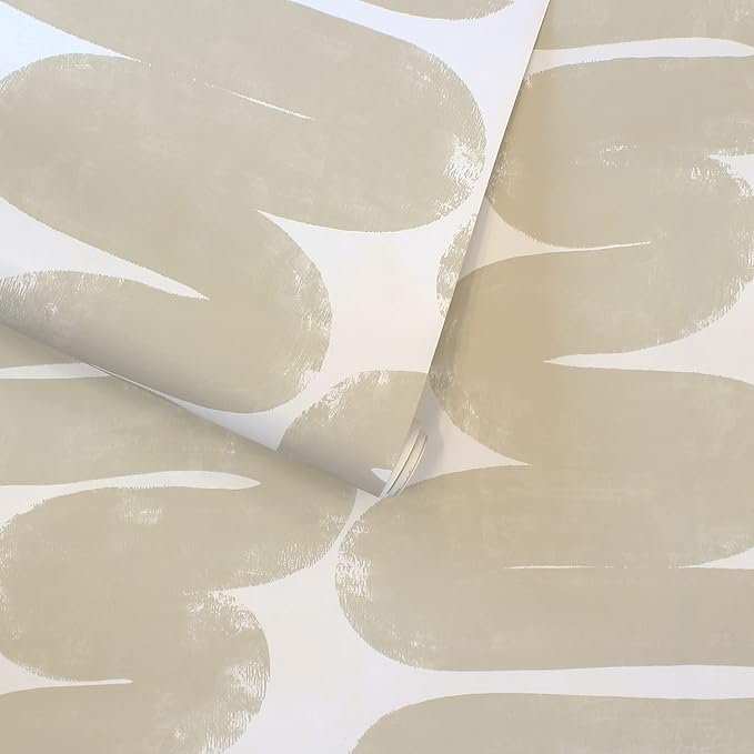 Tempaper x Bobby Berk Beige & White Wiggle Room Removable Peel and Stick