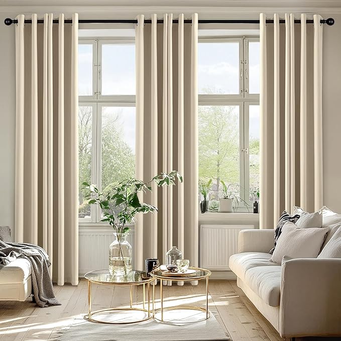 MIULEE Blackout Curtains for Bedroom Living Room 2 Panels, Thermal Insulated