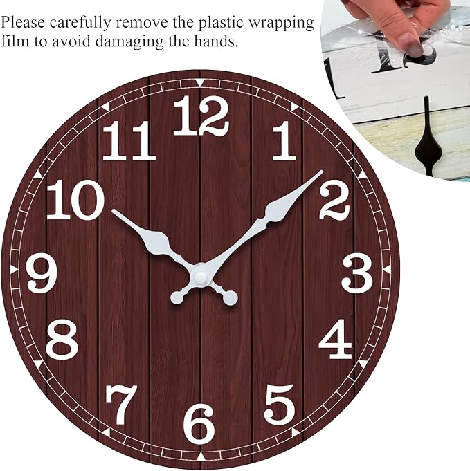 Wall Clock, Modern Wall Clocks Battery Operated, Silent Non Ticking Clock