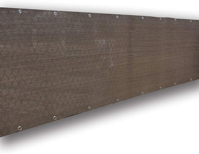 Alion Home© Elegant Privacy Screen Windscreen Mesh for Backyard Deck, Patio, Balcony, Fence, Pool, Porch, Railing. (4' X 26', Mocha Brown)