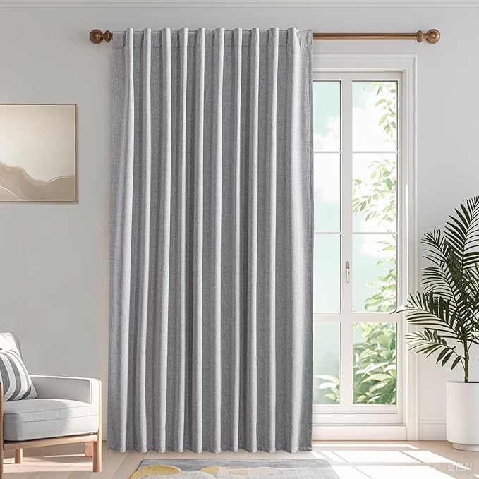 Blackout Curtains Customsize for Bedroom, 100% Black Out Curtains 1 Panel