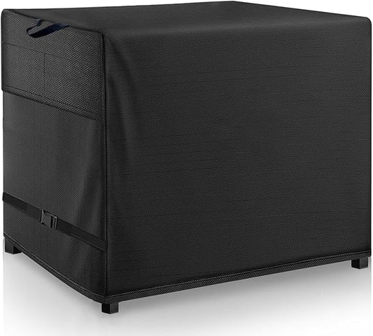 Outdoor Prep Table Cover- Heavy Duty Waterproof Cover for Outdoor Wicker Bar Cart, Compatible with 48 Inch Outdoor Beverage Serving Cart and Storage Cabinet Black