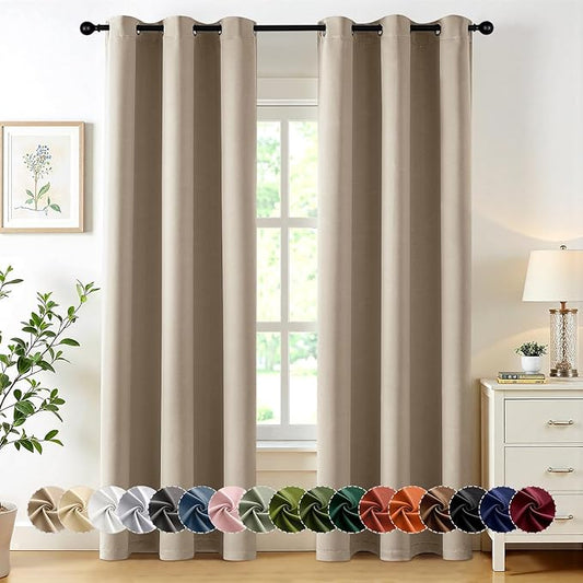 MIULEE Blackout Curtains for Bedroom Living Room 2 Panels, Thermal Insulated