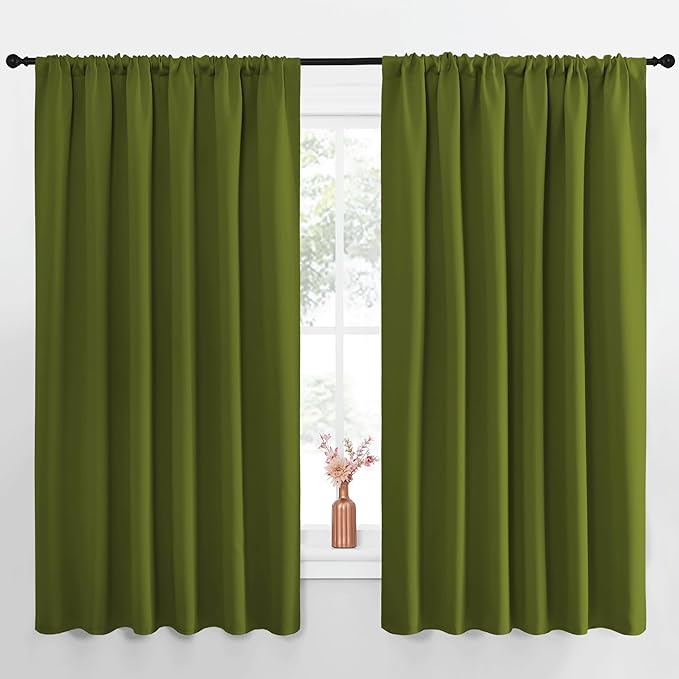 NICETOWN Blackout Curtains for Bedroom, 1 Pair, 70 by 63-inch, Window Treatment