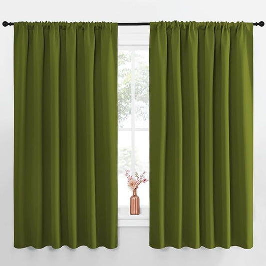 NICETOWN Blackout Curtains for Bedroom, 1 Pair, 70 by 63-inch, Window Treatment