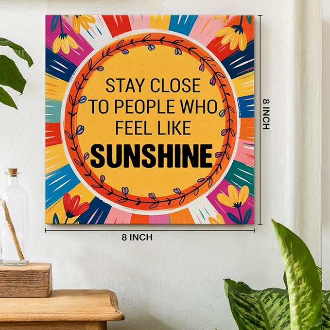 Inspirational Sunshine Wall Art Decor, Motivational Canvas Painting Pictures