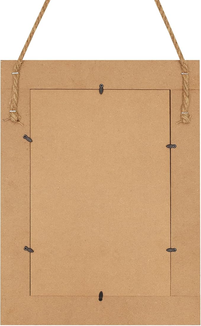 Rectangle Wall Mirror for Bathroom, Distressed White Wood Decor