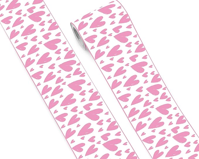 FLFK Pink Heart Wallpaper Border