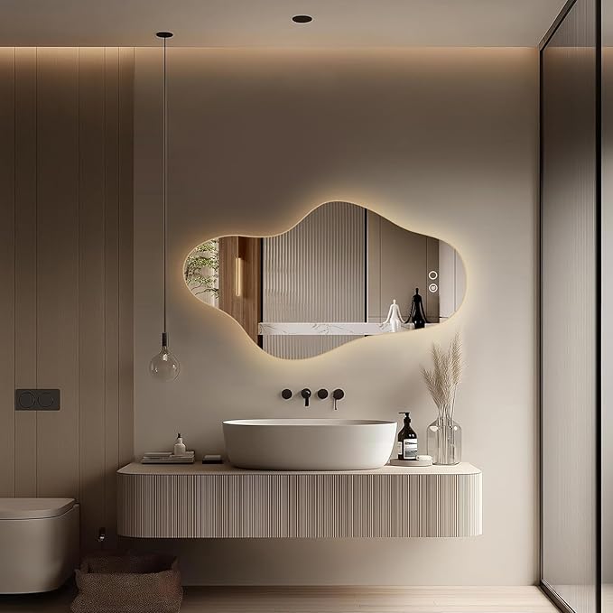 Modern Irregular LED Bathroom Mirror