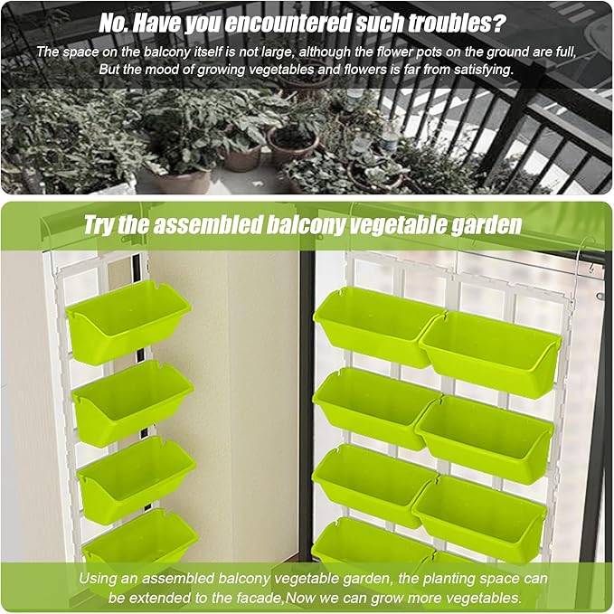 Kaibrite 8 Pockets Vertical Garden Wall Planter Raised Beds Hanging Planter
