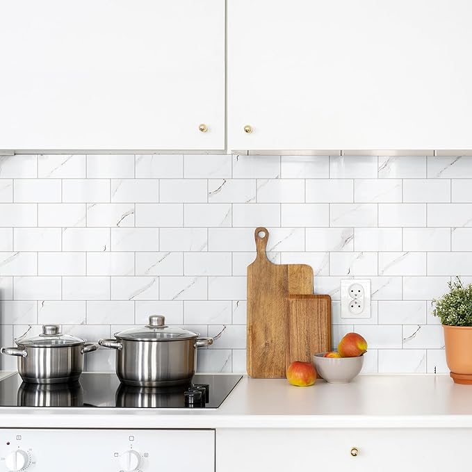StyloVue 100 Pieces Peel and Stick Backsplash