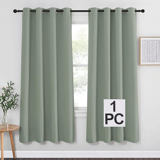 NICETOWN Sage Green Blackout Family Home Curtain