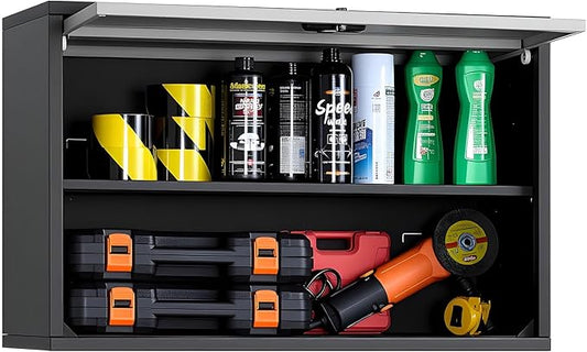 VEVOR Metal Wall Cabinet, 30.31 x 12.01 x 19.69 Inch, Floating Garage Tool