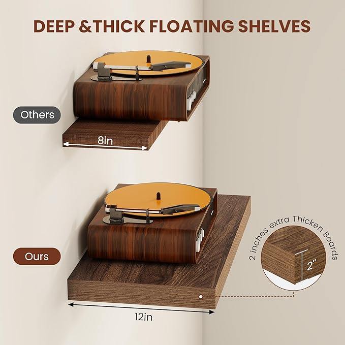 Vivelove Farmhouse Floating Shelves
