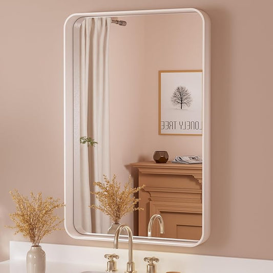 TETOTE 24 x 36 White Frame Mirror