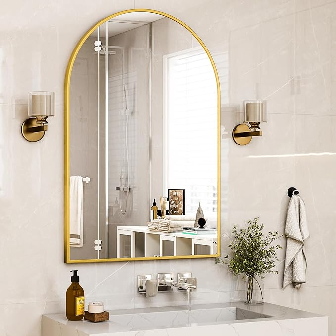 HARRITPURE Arched Bathroom Mirror