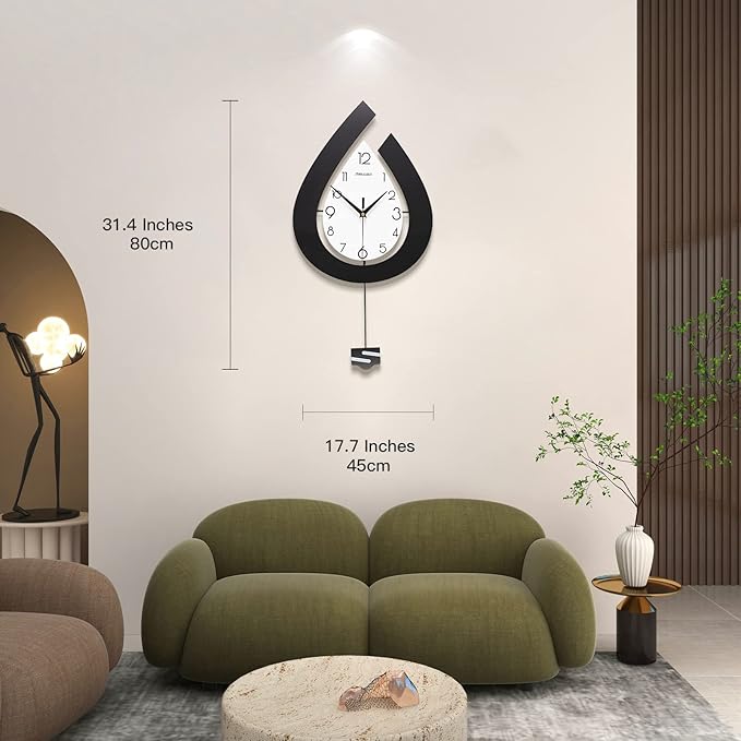 Large Decorative Wall Clock for Living Room Decor Big Pendulum Modern Wall