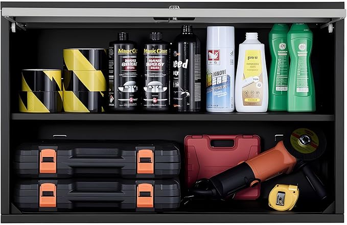VEVOR Metal Wall Cabinet, 30.31 x 12.01 x 19.69 Inch, Floating Garage Tool