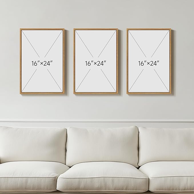 Framed Christian Wall Art Set of 3, Neutral Beige Psalm Scripture Canvas Prints