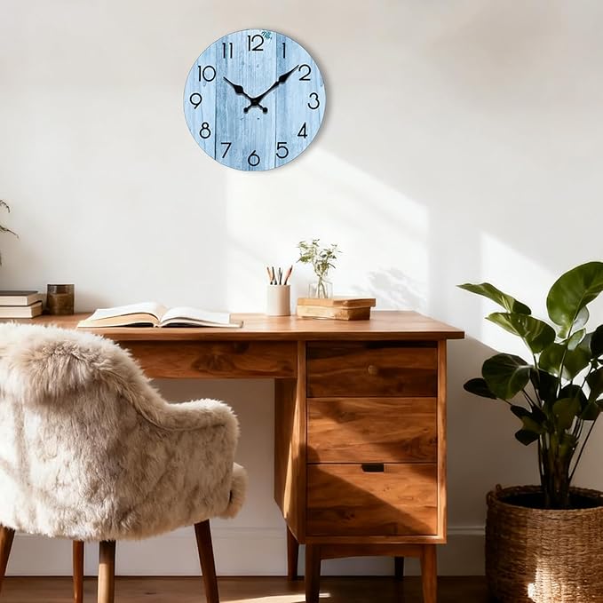 Wall Clock, Modern Wall Clocks Battery Operated, Silent Non Ticking Clock