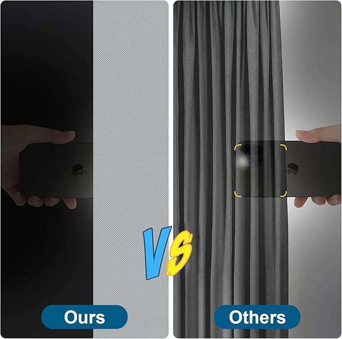 100% Blackout Curtains for Bedroom, Portable DIY Window Blinds, No Drill Window