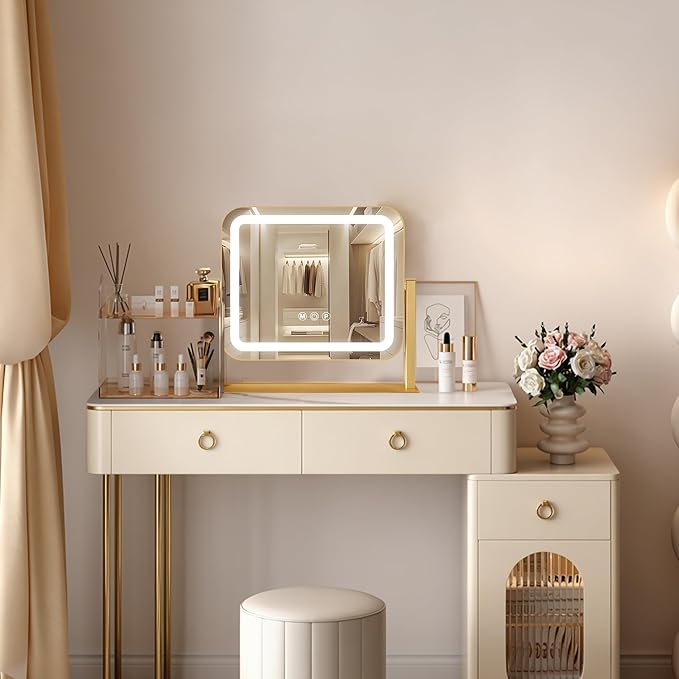 Ratsamee Gold Vanity Mirror