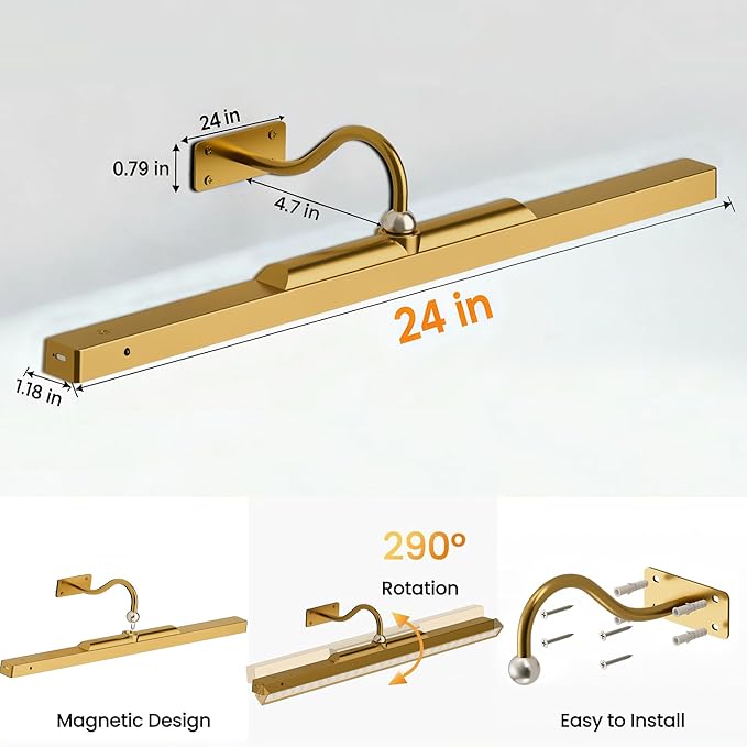 24 Inch Picture Light for Wall