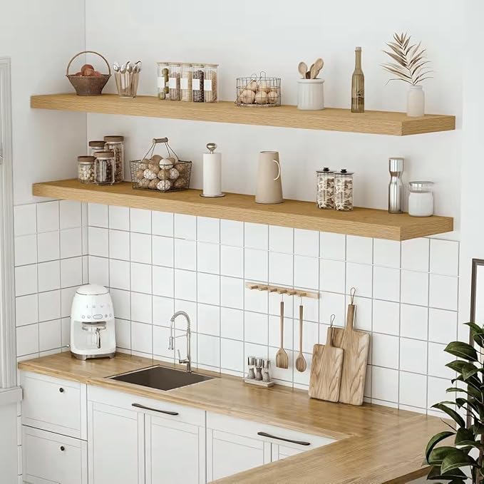 Vivelove 12" Deep Floating Shelves