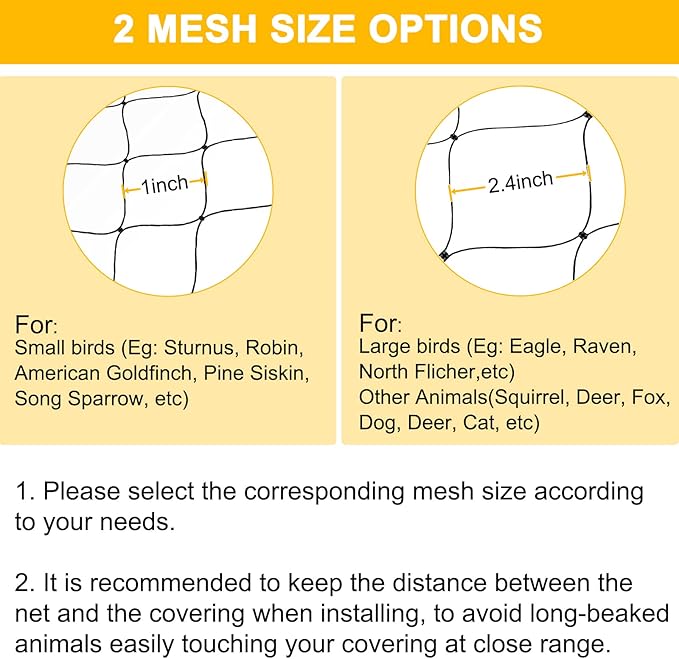 BSTPCOO Bird Netting 50'x50' with 1" Square Mesh Bird Net Garden Nettings for Chicken Coop Roof, Poultry Netting Heavy Duty Nylon Net Aviary Nettings Deer Fence Hawk nets for Chicken Run
