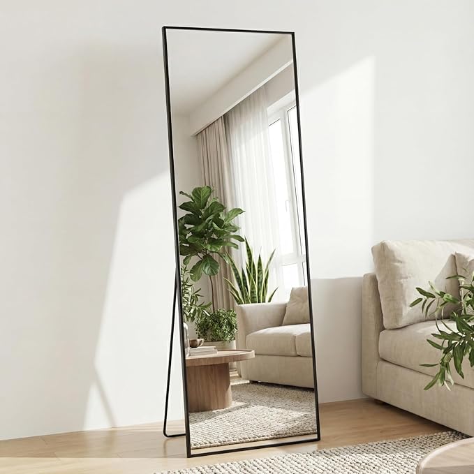 Sweetcrispy 58"x19" Full Length Mirror, Leaning or Standing Full Body Mirror