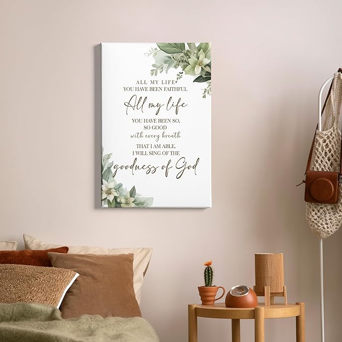 HIWX Christian Wall Decor, All My Life You Have Been Faithful Bible Verse