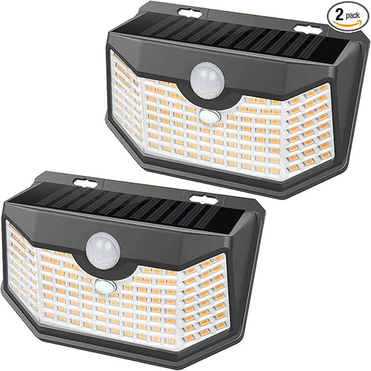 HMCITY 120 LED Outdoor Solar Lights-