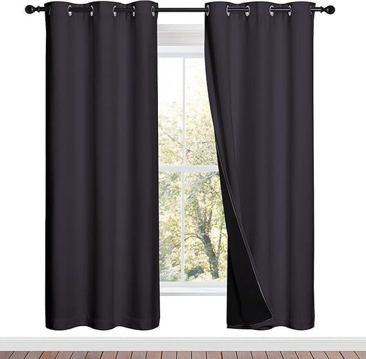 NICETOWN 100% Blackout Window Curtain Panels, 2 Pieces, 42-inch Wide Per Panel