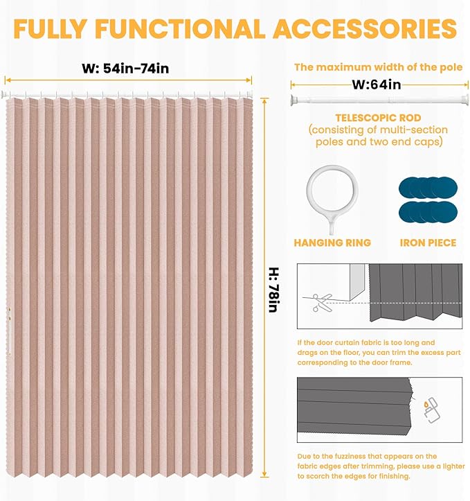 AJAZZ Blackout Accordion Doors Interior