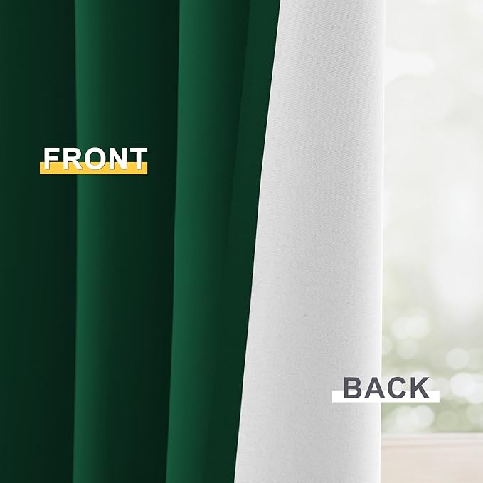 Yakamok 100% Blackout Curtain Panels 63 inches Cold and Light Blocking Drapes