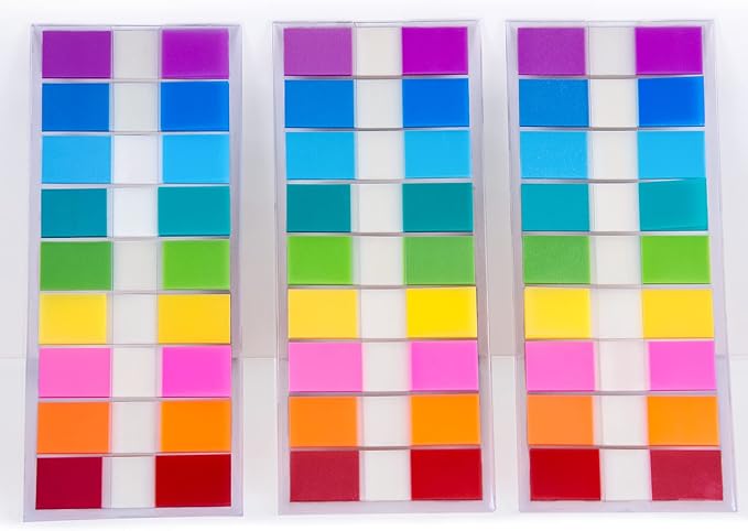 Golcellia 540 Pieces Transparent Sticky Notes Page Markers Book Tabs Sticky Note Tabs Sticky Page Tabs, Pop Up Index Tabs, Tabs for Annotating Books