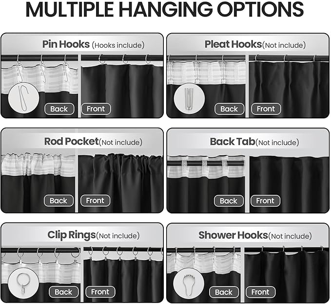 Floor to Ceiling Curtains for Wall Ceiling Mount Track, Room partition Extra