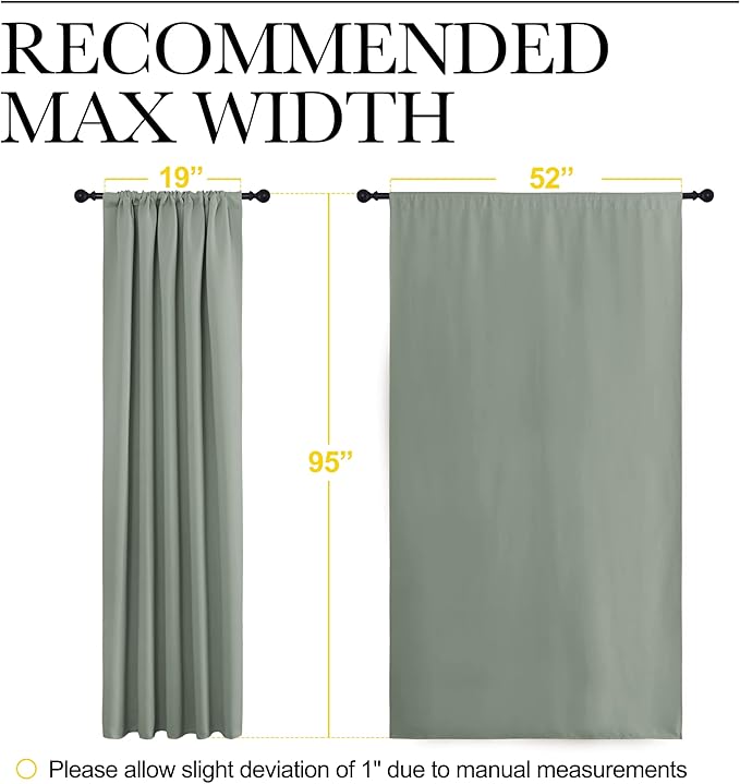 NICETOWN Window Curtains Blackout Drapes