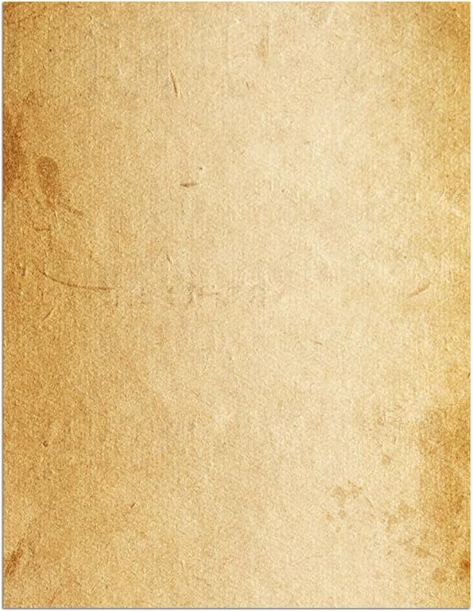Loose Leaf Paper, Stationery Writing Paper, Vintage Antique Letterhead Paper 8.5" x 11",50 Sheets, A4 Unpunched Refills Paper for Ring Binder/Discbound, Decorative Printer Paper