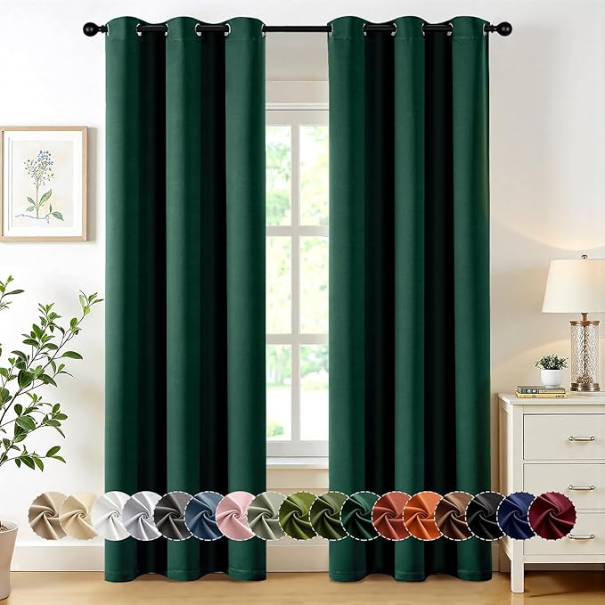 MIULEE Blackout Curtains for Bedroom Living Room 2 Panels, Thermal Insulated