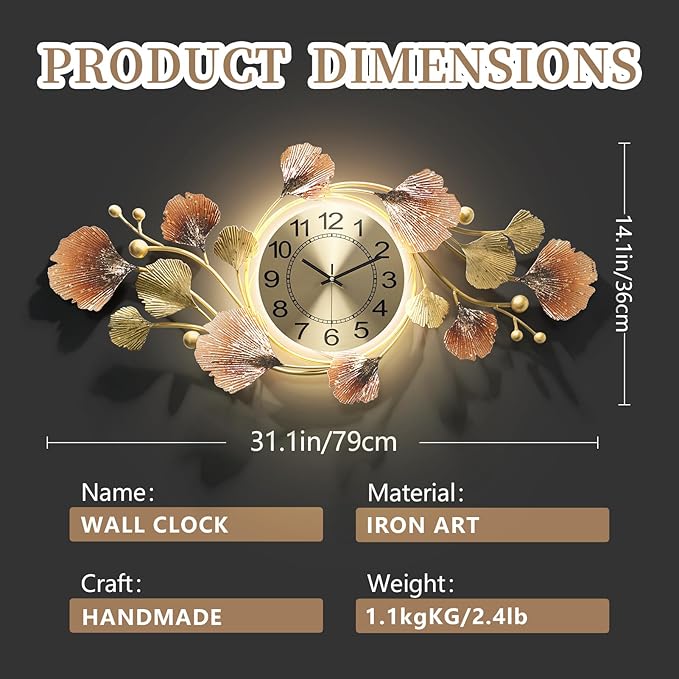 Large Wall Clocks for Living Room Decor